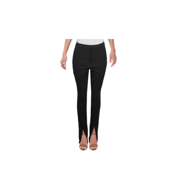 Danielle Bernstein Womens Slit Leg Slim Fit Pants - Picture 1 of 6